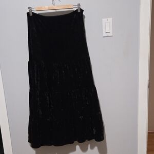 Vintage Crushed Velvet Maxi Skirt